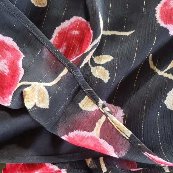 Kate spade girls floral metallic chiffon skirt - Picture 3 of 5